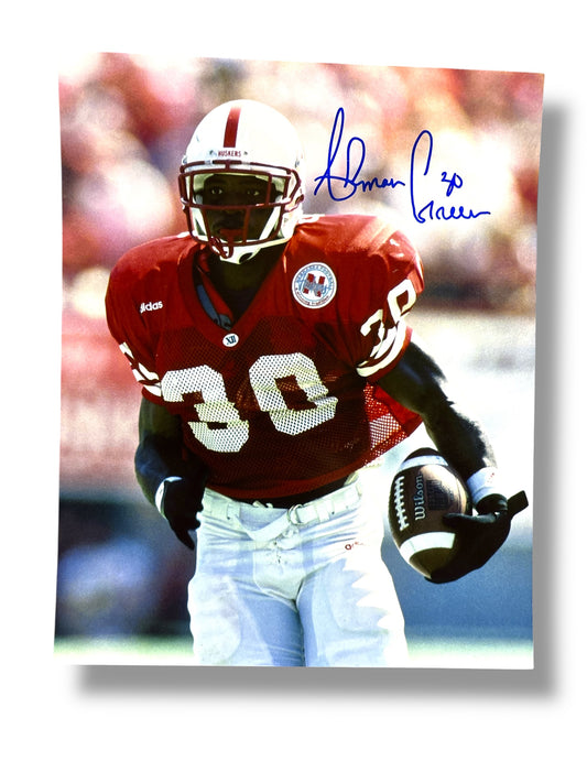 Ahman Green Signed Nebraska Cornhusker Football 8x10
