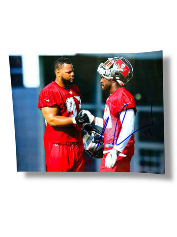 Ndamukong Suh #98 & Lavonte David #4 Nebraska Cornhusker Football Signed 8x10 Certified