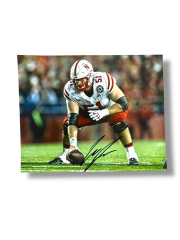 Cam Jurgens #51 Nebraska Cornhusker Football Signed 8x10