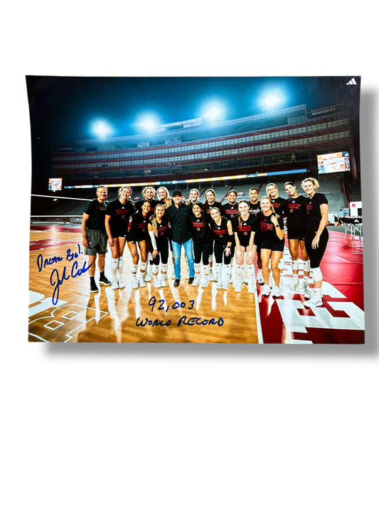 John Cook Nebraska Cornhusker Volleyball Signed 8x10