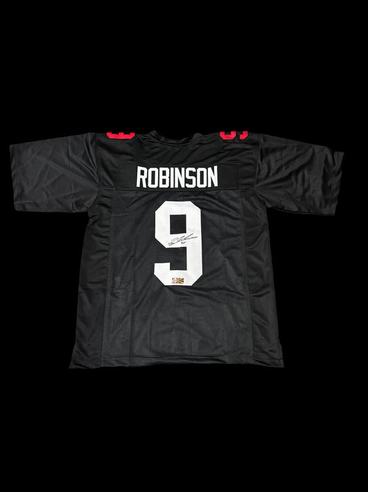 Ty Robinson #9 Signed Nebraska Cornhuskers Blackshirt Football Jersey Certified