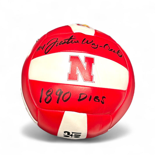Justine Wong-Orantes Nebraska Cornhusker Signed Volleyball Digs Record