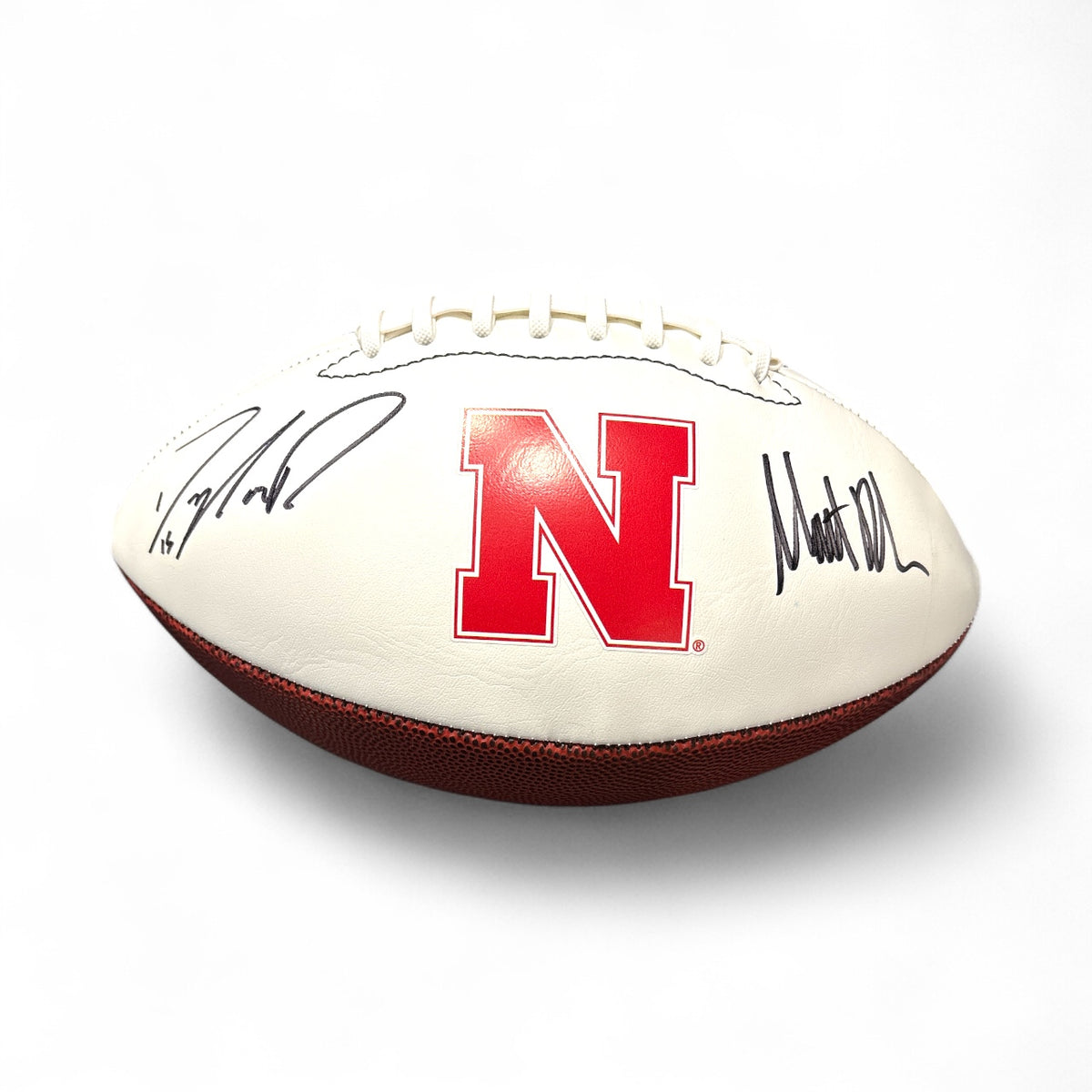 Dylan Raiola #15 & Matt Rhule Signed Nebraska Cornhusker Signed Football