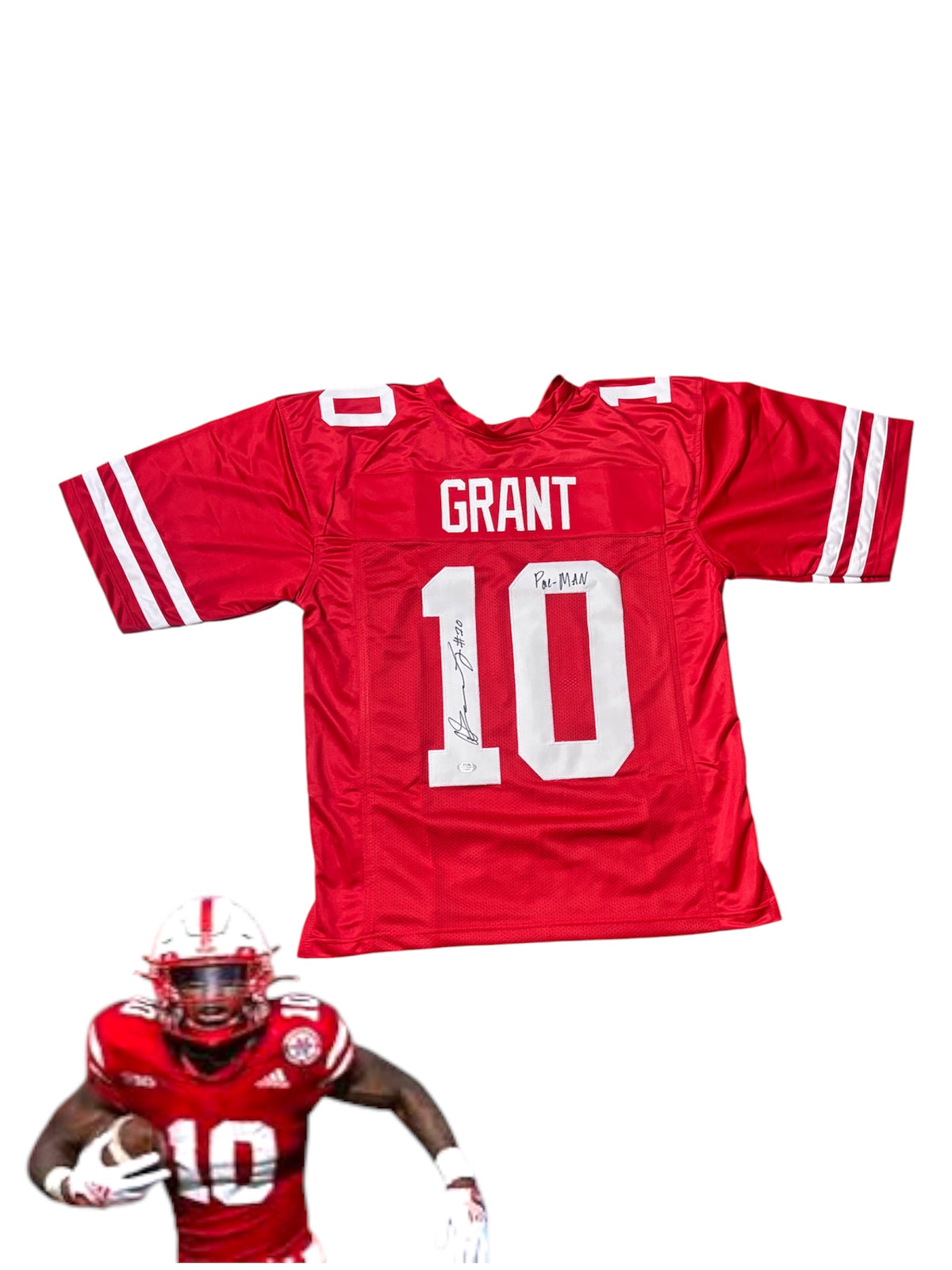 Anthony Grant #10 Nebraska Cornhuskers Football Custom Signed Husker Jersey