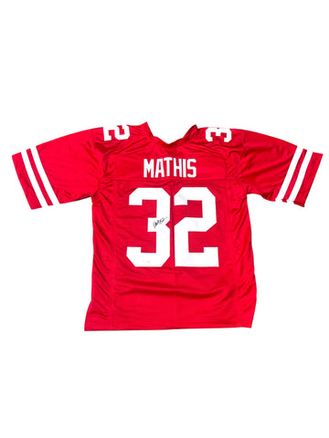Ochaun Mathis # 32 Nebraska Cornhusker Custom Jersey PSA Certified