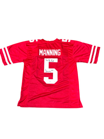 Omar Manning #5 Nebraska Cornhusker Signed Custom Jersey  PSA Certified