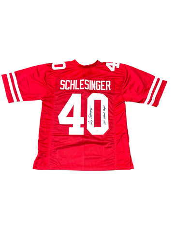 Cory Schlesinger #40  NEBRASKA CORNHUSKERS Signed Custom Jersey PSA Certified
