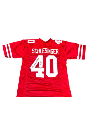 Cory Schlesinger #40  NEBRASKA CORNHUSKERS Signed Custom Jersey PSA Certified
