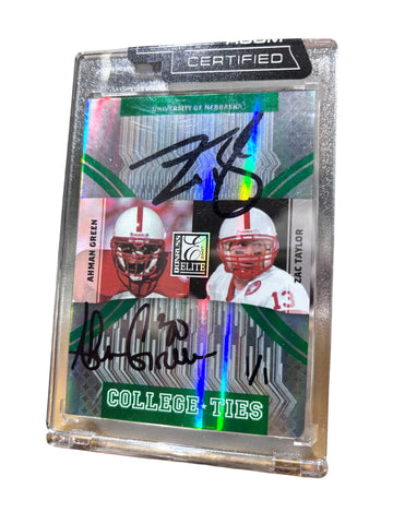Ahman Green And Zack Taylor Nebraska Cornhusker Football 1/1 College Ties Elite