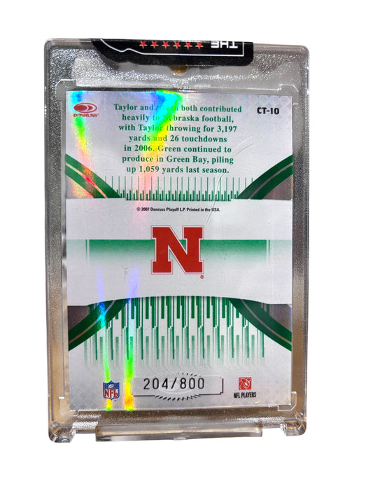 Ahman Green And Zack Taylor Nebraska Cornhusker Football 1/1 College Ties Elite