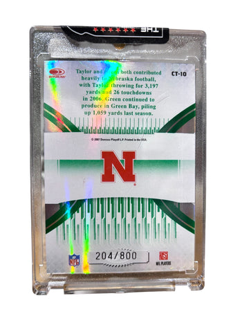 Ahman Green And Zack Taylor Nebraska Cornhusker Football 1/1 College Ties Elite