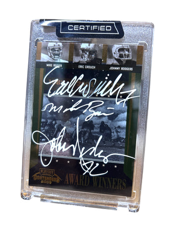 Nebraska Cornhusker Football Heisman Award Winners Gold Edition 1/1 Johnny Rodgers, Mike Rozier,  & Eric Crouch