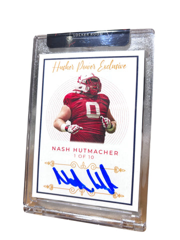 Nash Hutmacher #0 Nebraska Cornhusker Signed  Husker Football 1 of 10