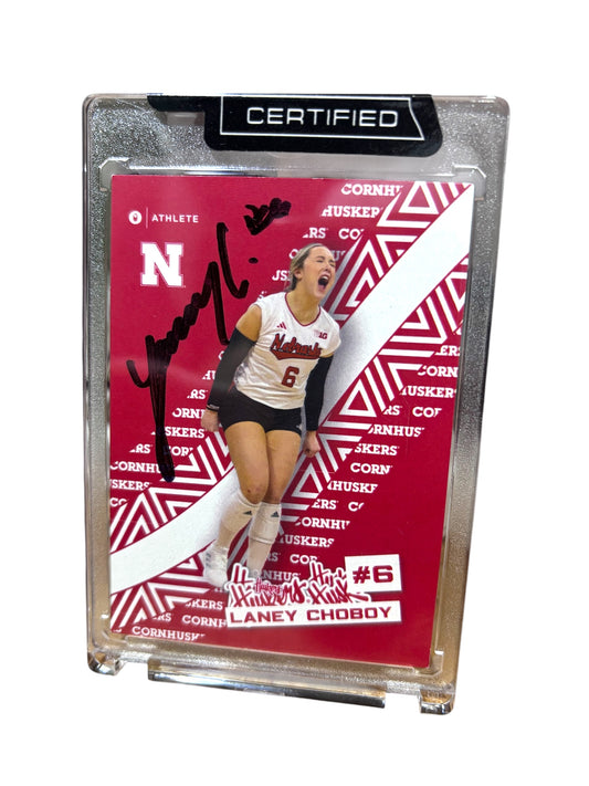 Laney Choboy #6 Nebraska Cornhuskers Volleyball Signed Husker Card