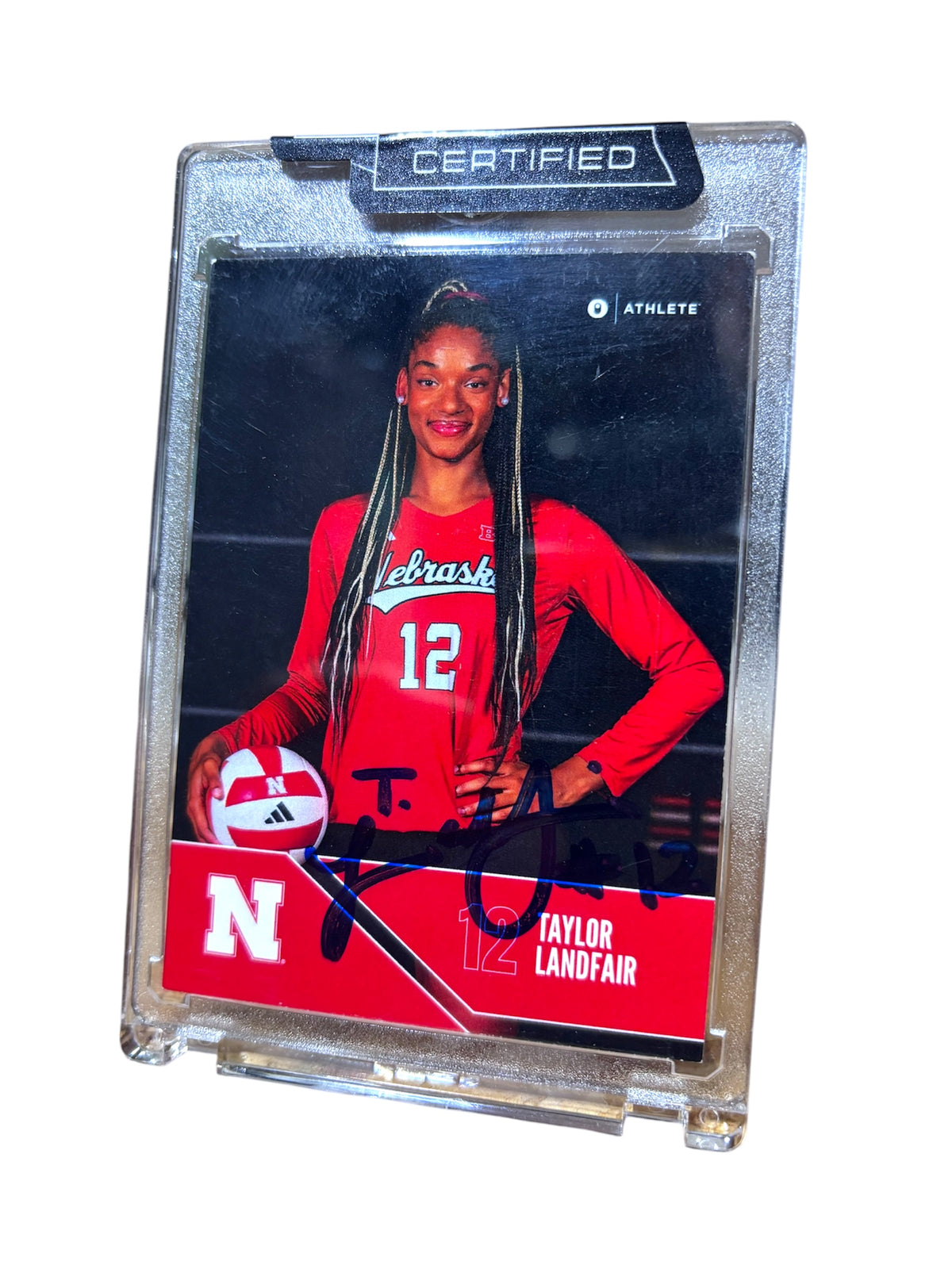 Taylor Landfair #12 Nebraska Cornhusker Volleyball Signed Husker Card Certified