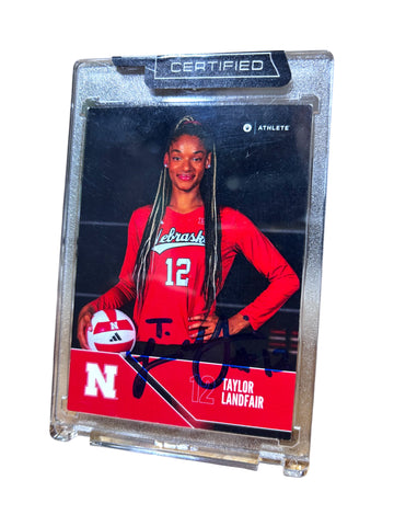 Taylor Landfair #12 Nebraska Cornhusker Volleyball Signed Husker Card Certified