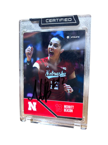 Merritt Beason #13 Nebraska Cornhusker Volleyball Signed Husker Card Certified