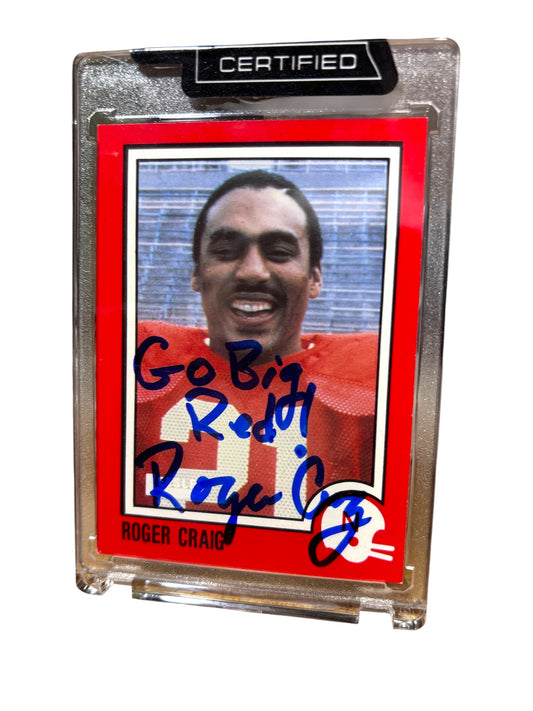 Roger Craig #21 Nebraska Cornhusker Football Signed Leesley Card Certified