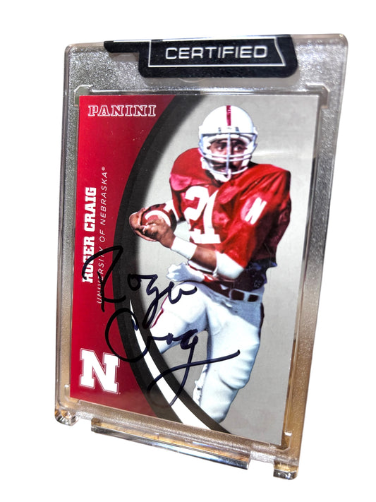 Roger Craig #21 Nebraska Cornhusker Football Signed Husker Panini Card Certified