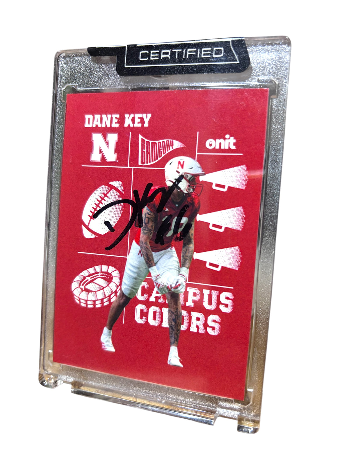 Dane Key #6 Nebraska Cornhusker Football Signed Husker Card Certified