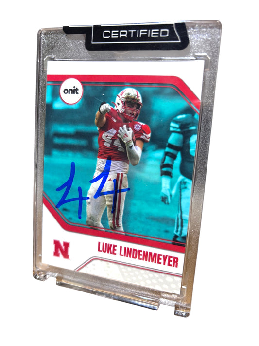 Luke Lindenmeyer #44 Nebraska Football Signed Husker Card Certified