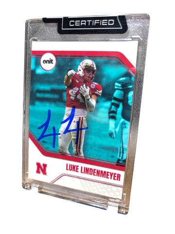 Luke Lindenmeyer #44 Nebraska Football Signed Husker Card Certified