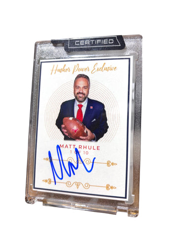 Matt Rhule Nebraska Cornhusker Football Signed Husker Card Certified