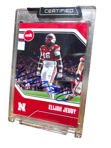 Elijah Jeudy #16 Nebraska Cornhuskers Football Signed Husker Card Certified
