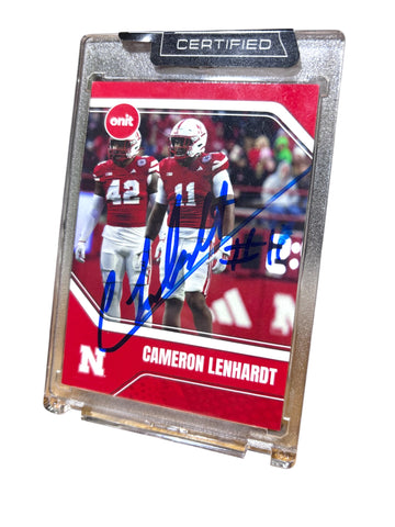 Cameron Lenhardt #11 Nebraska Cornhusker Football Signed Husker Card Certified