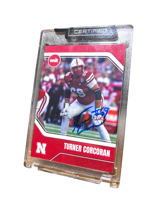 Turner Corcoran #69 Nebraska Cornhusker Football Signed Husker Card Certified