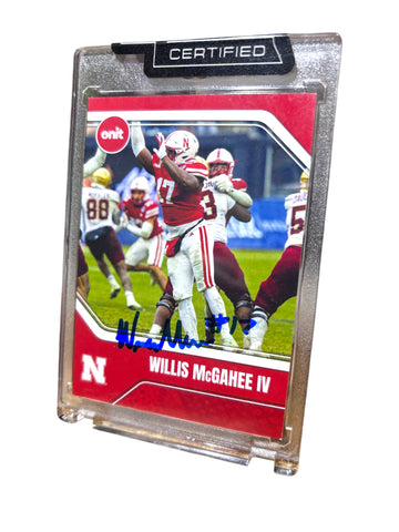 Willis McGahee IV #17 Nebraska Cornhusker Football Signed Husker Card Certified