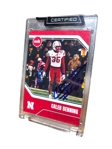 Caleb Benning #35 Nebraska Cornhusker Football Signed Husker Card Certified