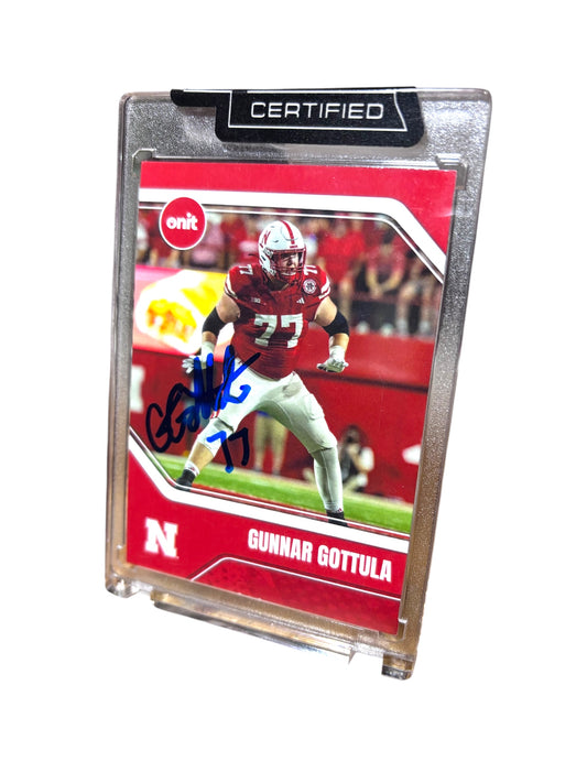Gunnar Gottula #77 Nebraska Cornhusker Football Signed Husker Card Certified