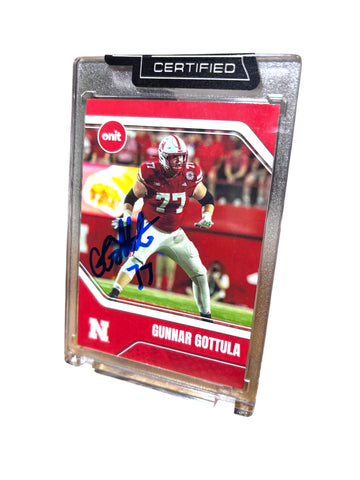 Gunnar Gottula #77 Nebraska Cornhusker Football Signed Husker Card Certified