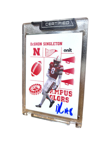 Deshon Singleton #8 Nebraska Cornhusker Football Signed Husker Card Certified