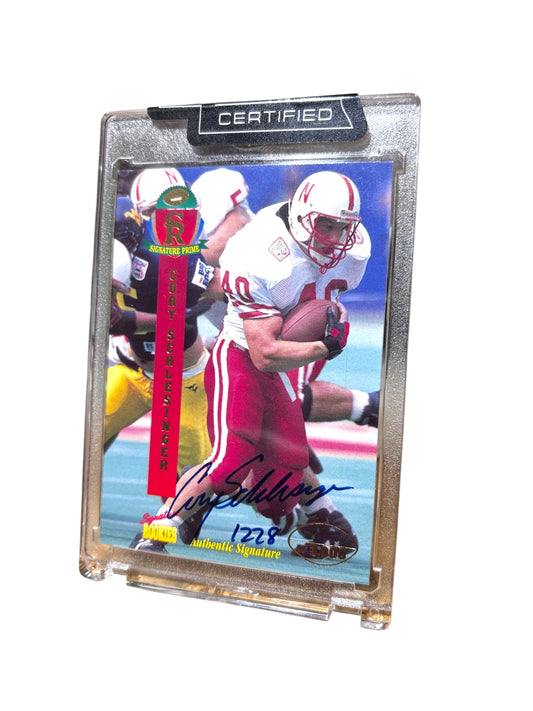 Cory Schlesinger #40  NEBRASKA CORNHUSKERS Football Signed Husker Card Certified