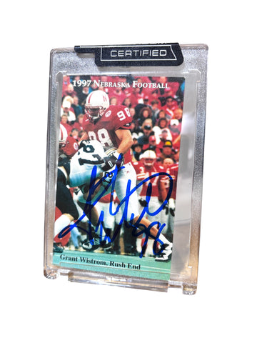 Grant Wistrom #98 Nebraska Cornhuskers Football Signed 1997 Schedule Certified