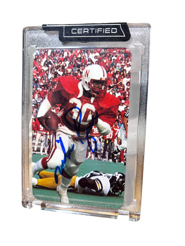Mike Rozier #30 Nebraska Cornhusker Football Signed 1983 Schedule Card Certified