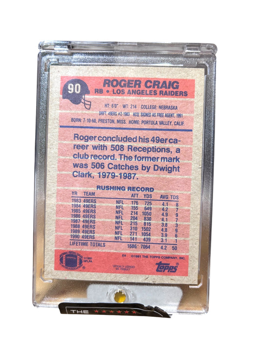 Roger Craig #21 Nebraska Cornhusker Football Signed Husker Topps Card Certified