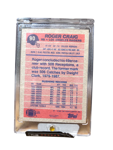 Roger Craig #21 Nebraska Cornhusker Football Signed Husker Topps Card Certified