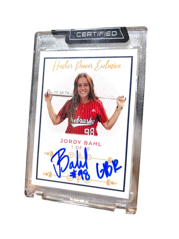 Jordy Bahl #98 Nebraska Cornhuskers softball Signed Husker Card 1 of 10