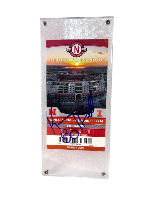 Kenny Bell #80 Nebraska Cornhuskers Football Signed Certified Ticket Stub