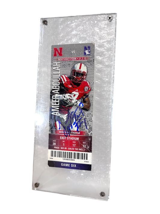 Jordan Westerkamp #1 Nebraska Cornhusker Football Signed Ticket Stub Rare