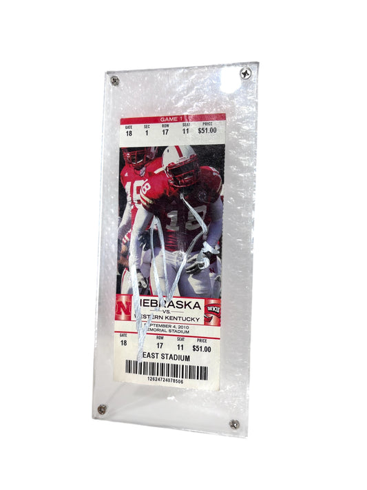 Lavonte David #4 Nebraska Cornhusker Football Signed Debut Ticket Stub Certified