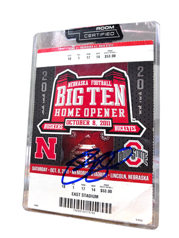 Rex Burkhead #22 Nebraska Cornhusker Football Signed Ticket Stub Greatest Comback In School History