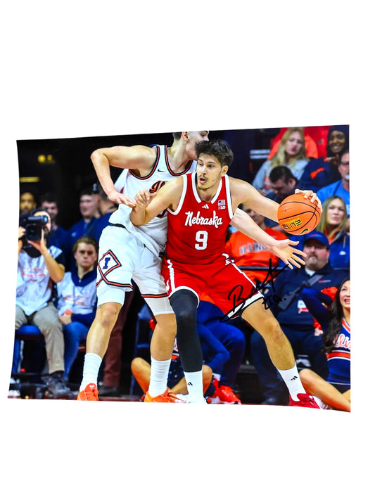 Berke Buyuktuncel #9 Nebraska Cornhusker Basketball Signed Husker 8x10 Certified