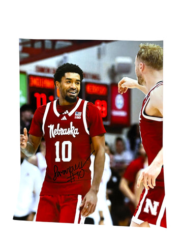Jamarques Lawrence #10 Nebraska Cornhusker Basketball Signed Husker Sweet 16 8x10 Certified