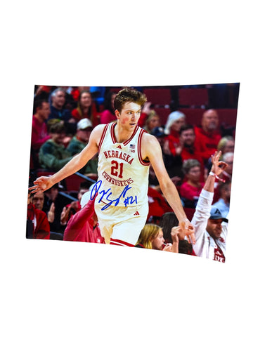 Pryce Sandfort #21 Nebraska Cornhusker Basketball Signed Husker Sweet 16 8x10 Certified