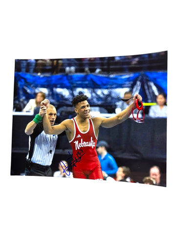 Christopher Minto 174 LBS Nebraska Cornhusker Wrestling Signed Husker 8x10 Certified