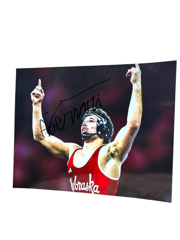 AJ Ferrari HWT Nebraska Cornhusker Wrestling Signed Husker 8x10 Certified